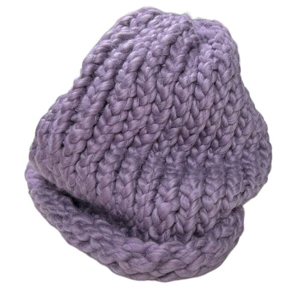 Soft Slouchy Handmade Winter Hat Toque Toboggan Light Purple Gift Idea - Picture 8 of 10